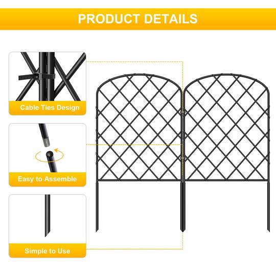 NEX™ Metal Rhombic Pet Guard & Garden Stake Fence